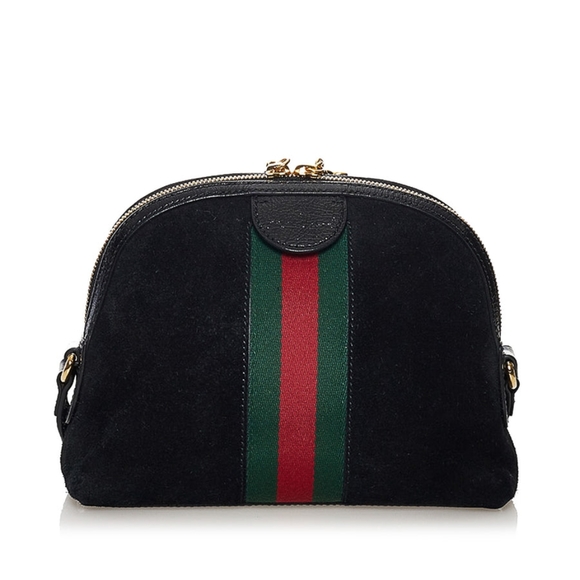 Gucci Bags Gucci Ophidia Black Suede Crossbody Bag Poshmark